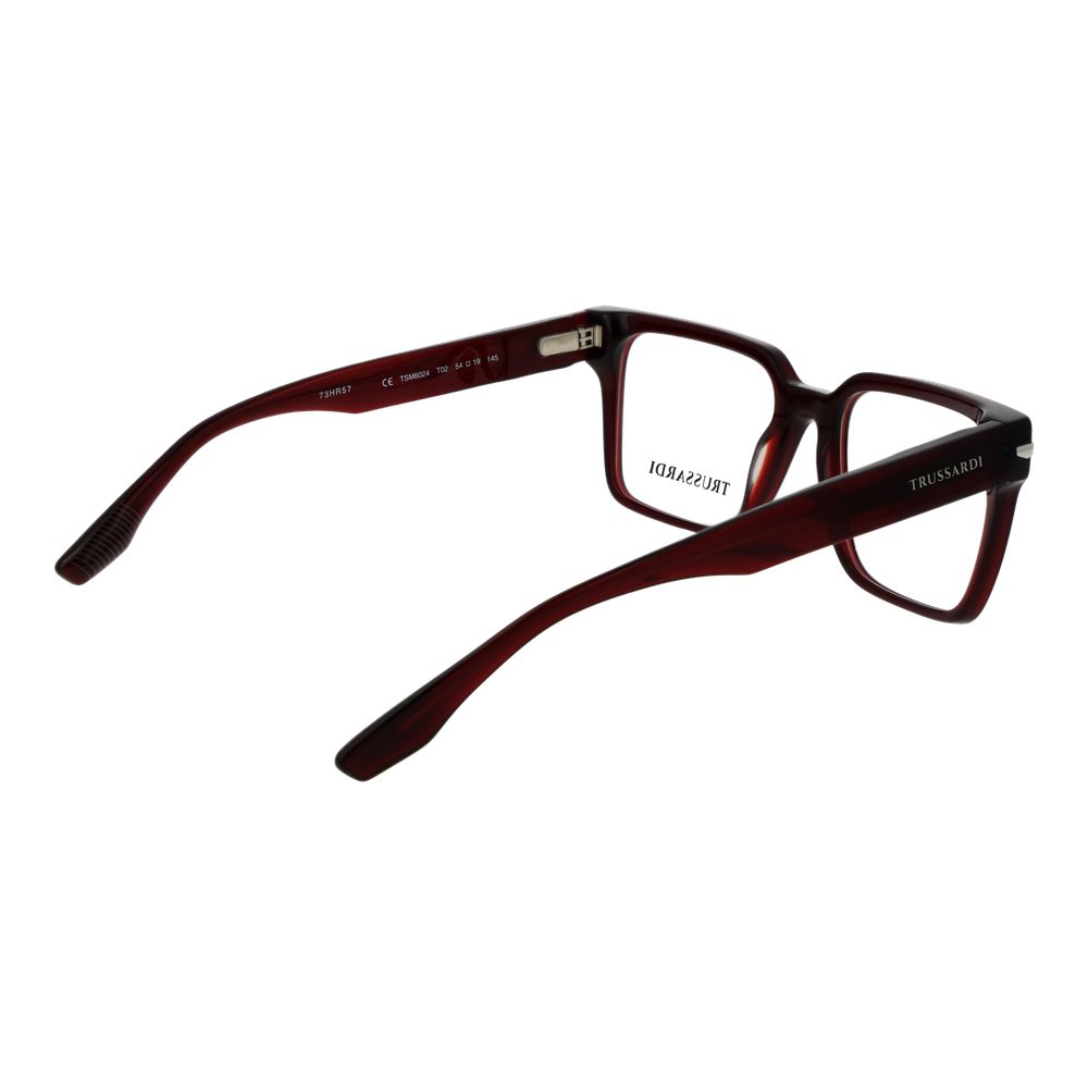 Trussardi Brille aus Burgunderrotem Acetat (Gestell)