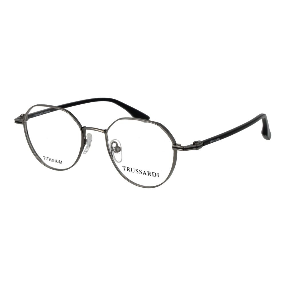 Trussardi Graue Titan-Brillenfassung