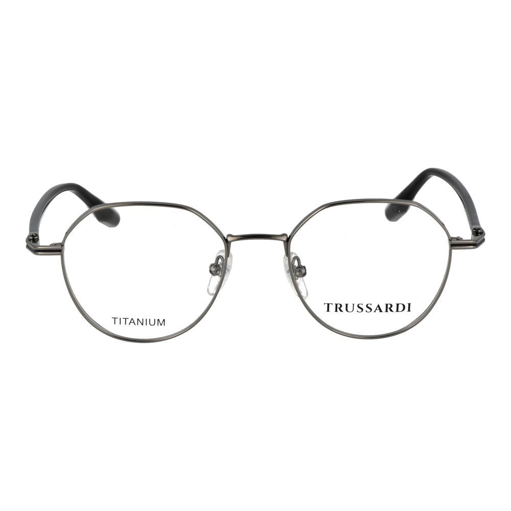 Trussardi Graue Titan-Brillenfassung