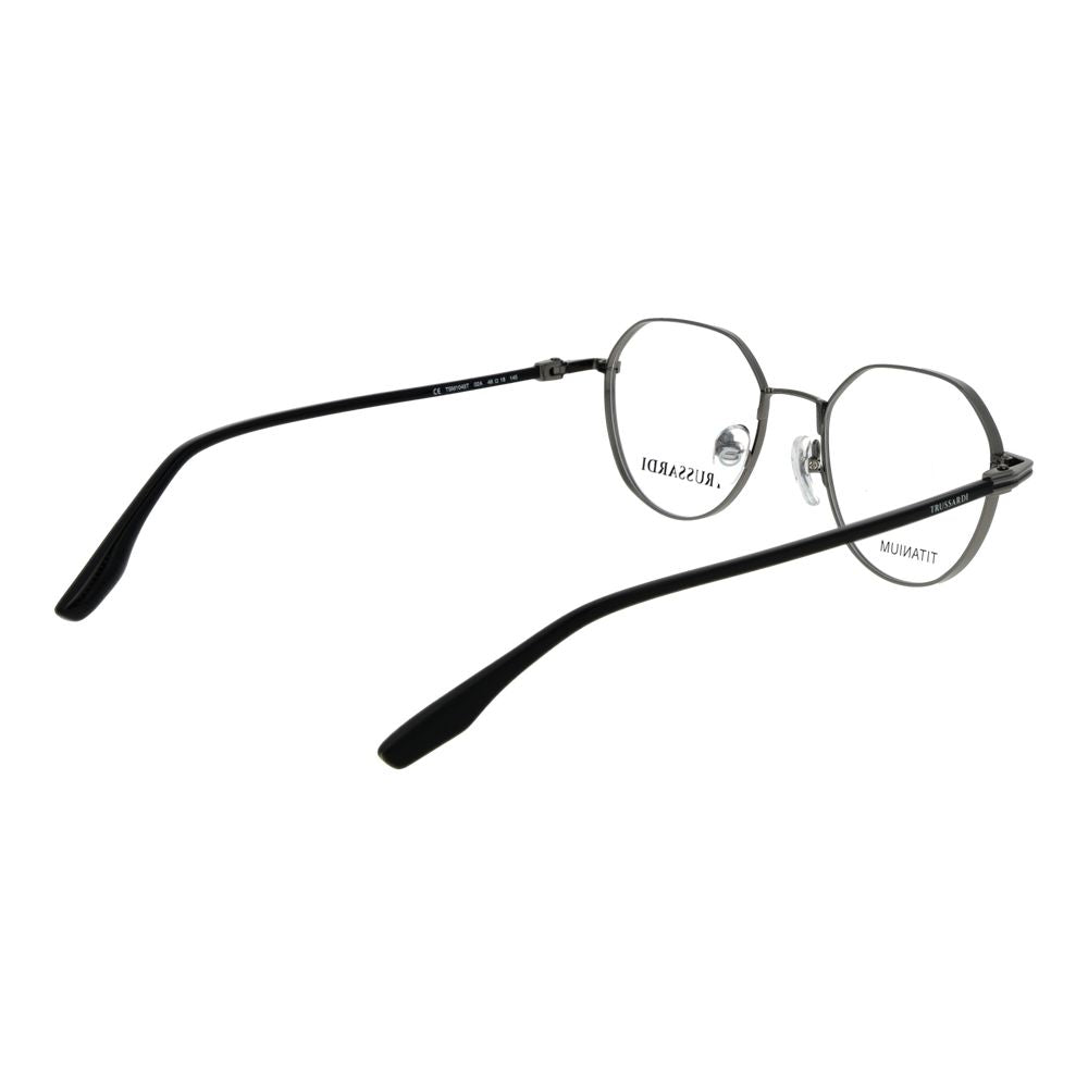 Trussardi Graue Titan-Brillenfassung