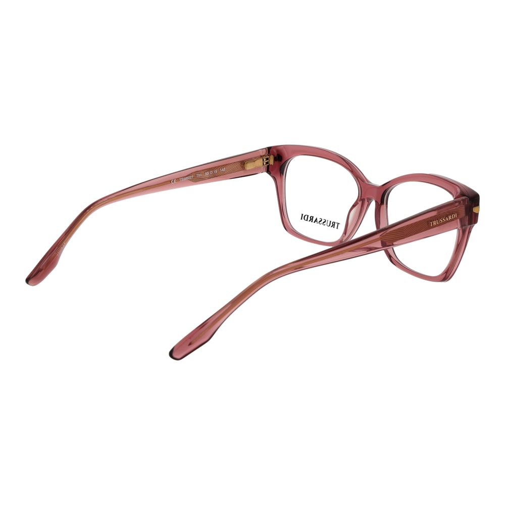 Trussardi Brille aus rosa Acetat (Gestell)