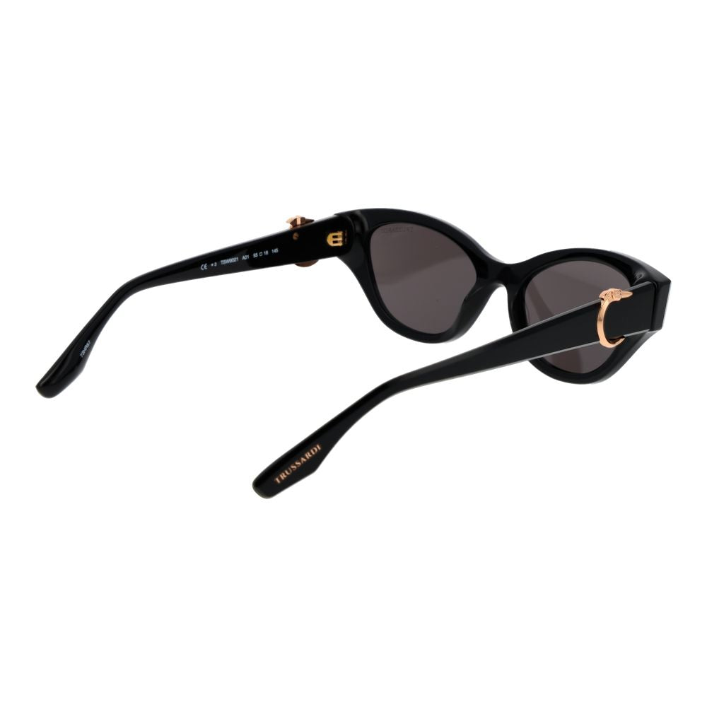Trussardi Schwarze Sonnenbrille aus Acetat