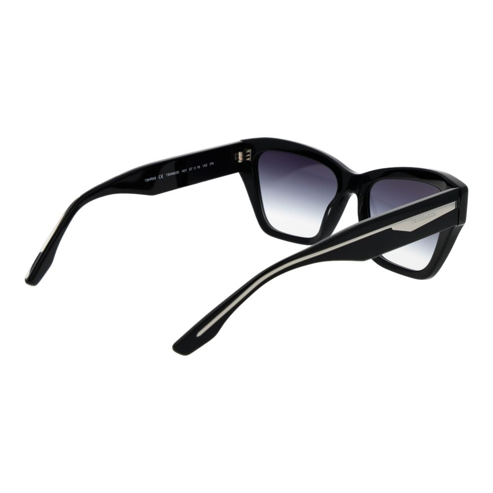 Trussardi Schwarze Sonnenbrille aus Acetat