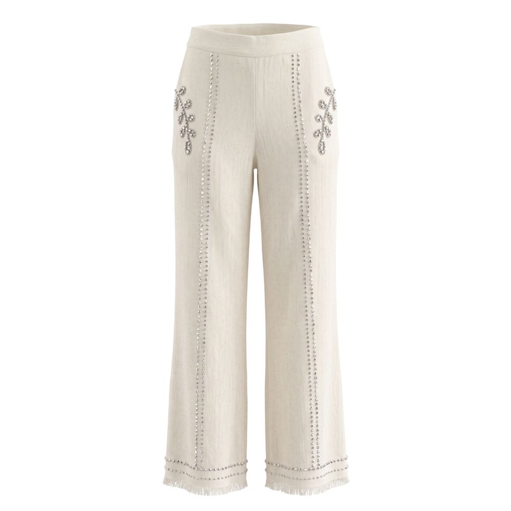 Trussardi Jeans Weiße Baumwollhose für Damen