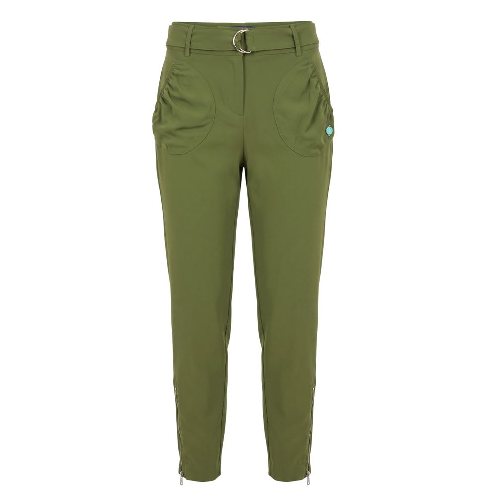 Trussardi Jeans Grüne Damen-Hose aus Polyester