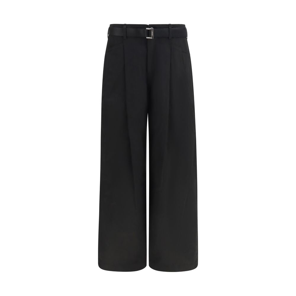Sacai Schwarze Baumwoll-Chino-Hose