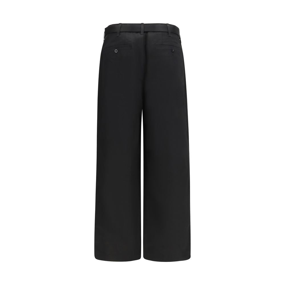 Sacai Schwarze Baumwoll-Chino-Hose