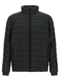 Hugo Boss Schwarze Jacke aus recyceltem Polyamid in voller Länge