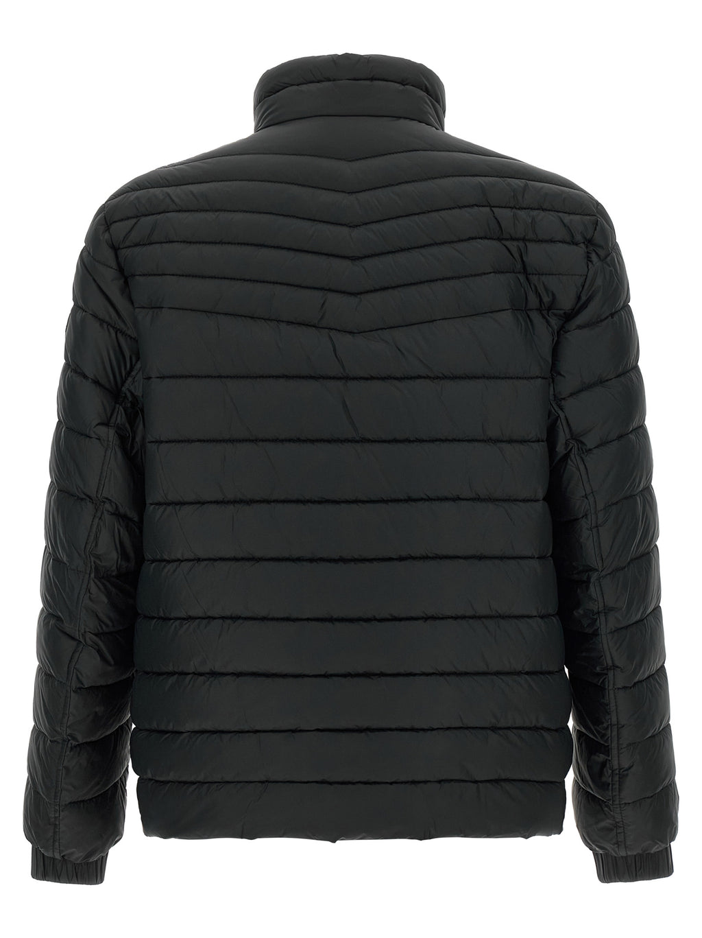 Hugo Boss Schwarze Jacke aus recyceltem Polyamid in voller Länge