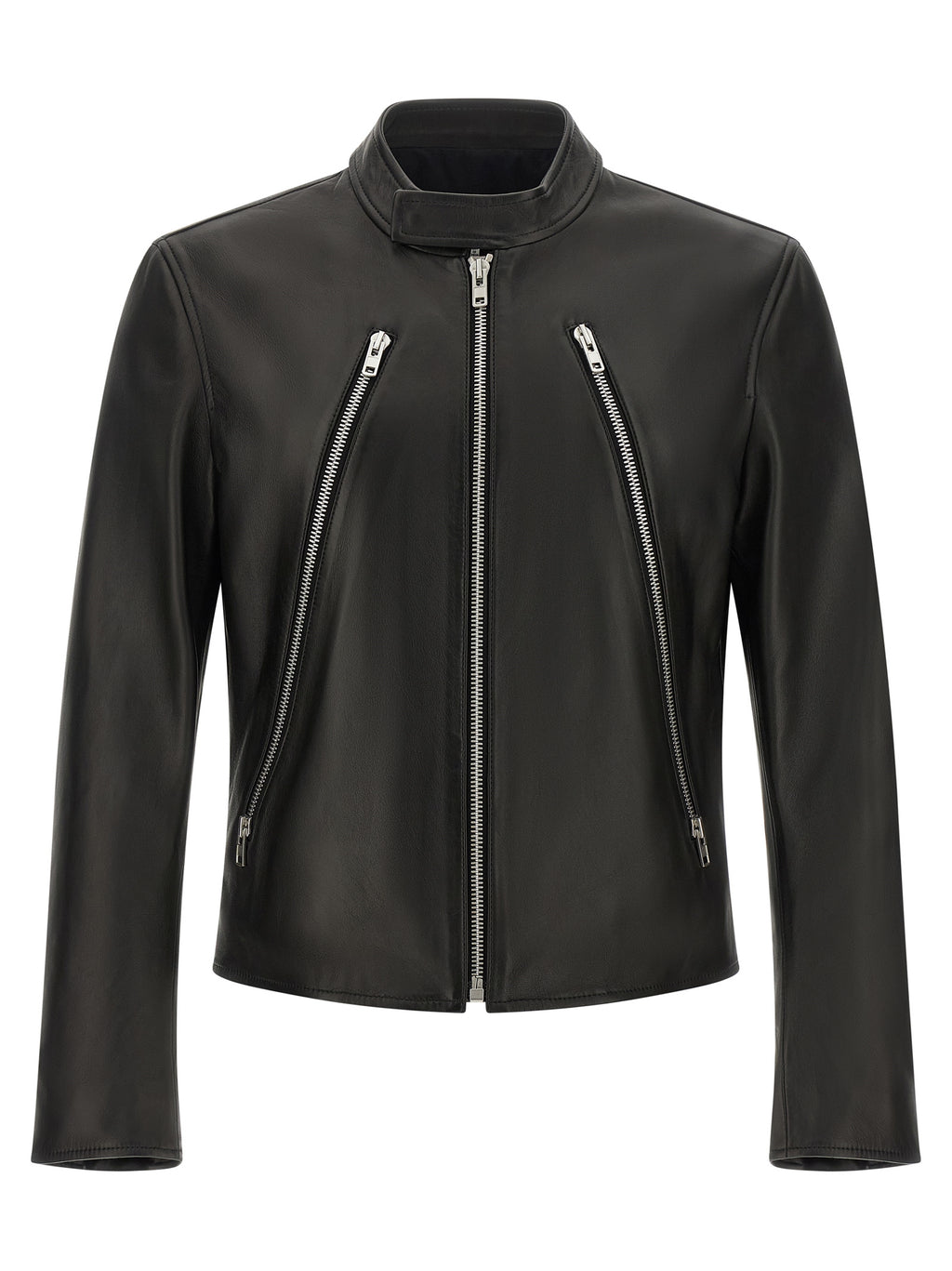 Maison Margiela Schwarze Lammlederjacke