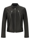 Maison Margiela Schwarze Lammlederjacke
