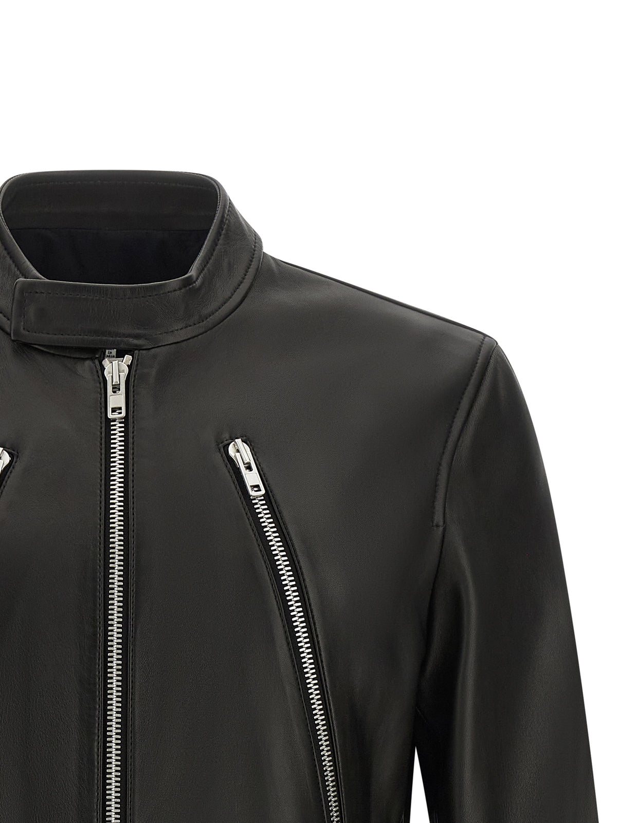 Maison Margiela Schwarze Lammlederjacke