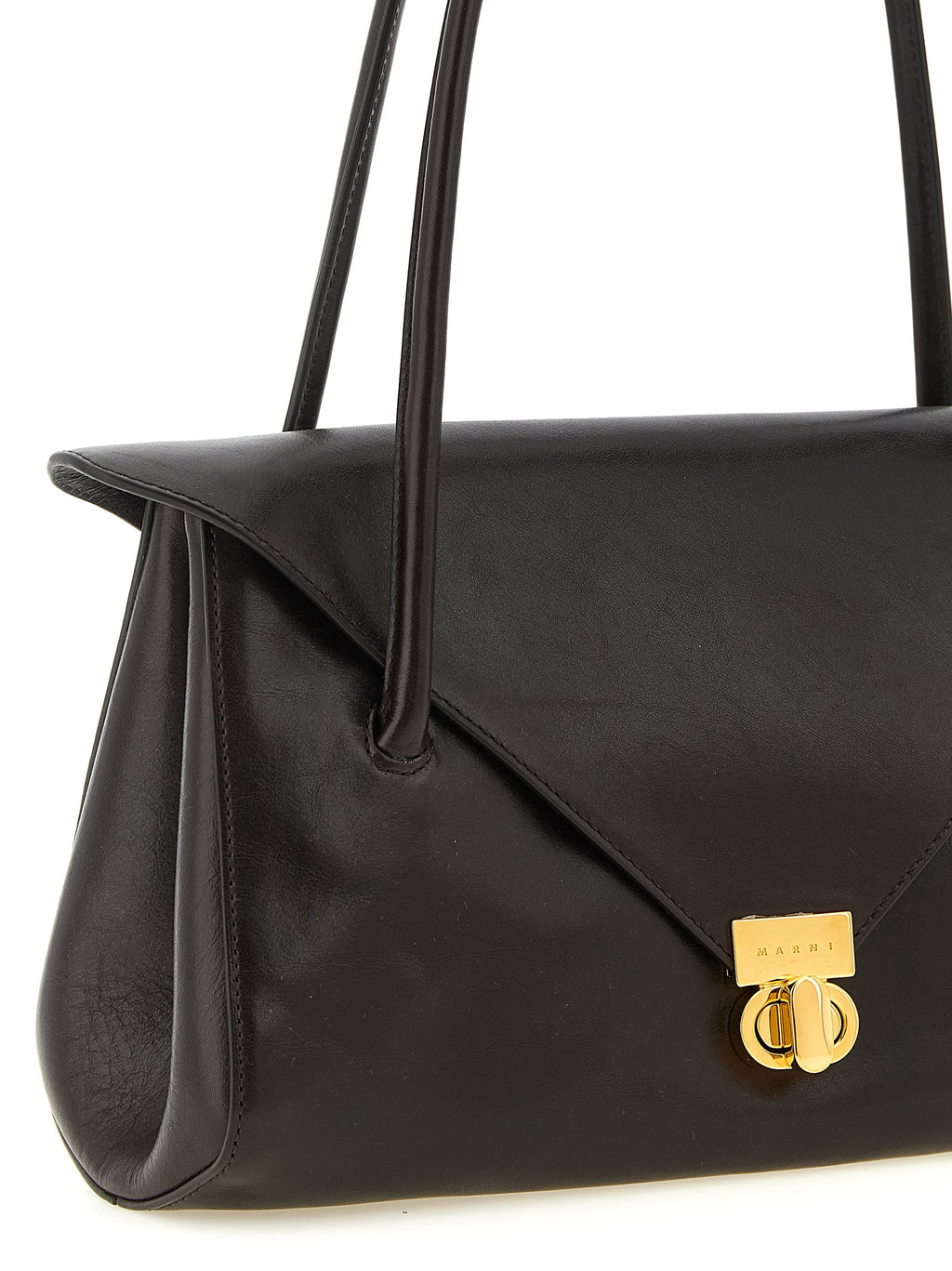 Marni Braunes Kalbsleder Damen Crossbody Tasche