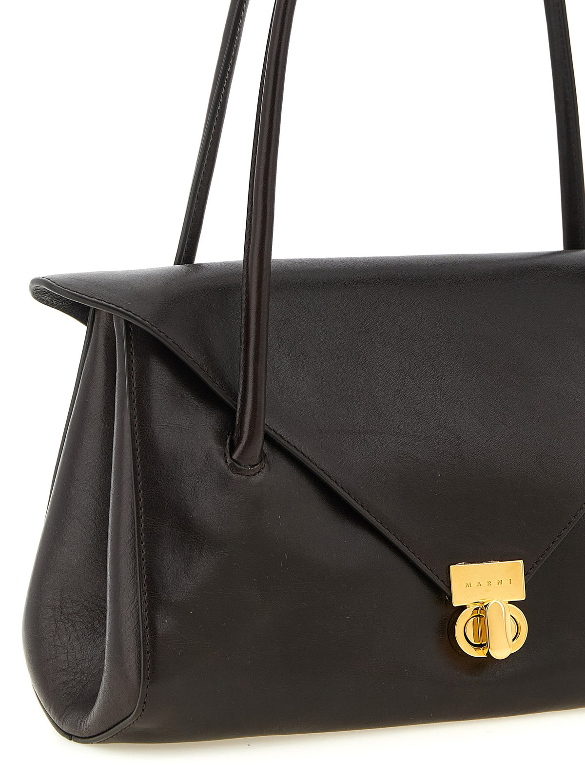 Marni Braunes Kalbsleder Damen Crossbody Tasche
