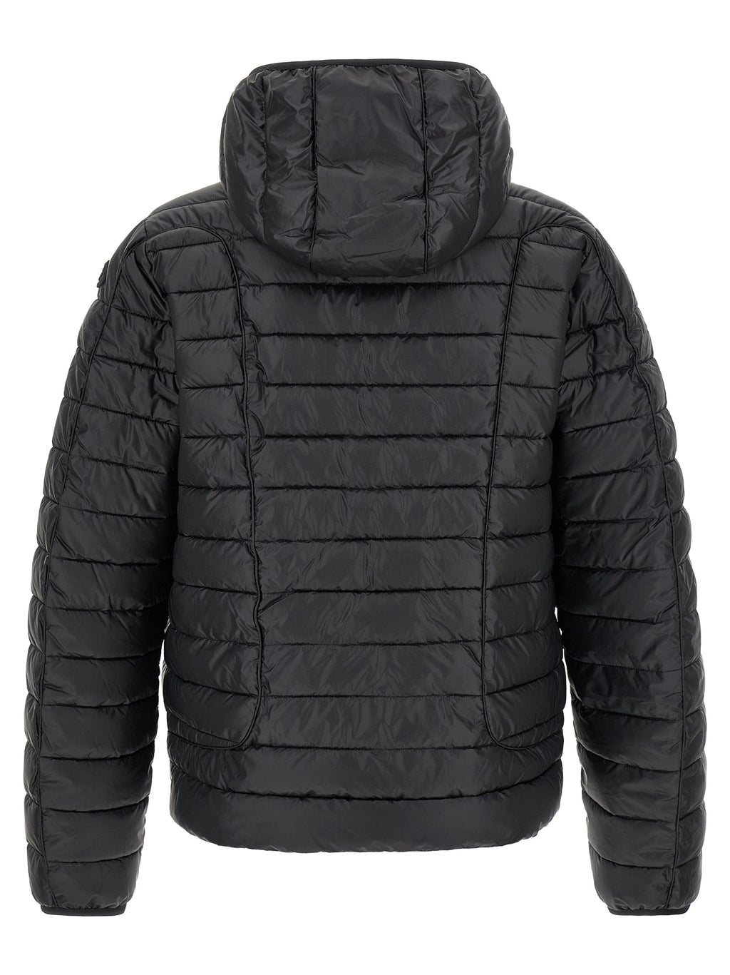 Diesel Schwarze Polyester-Jacke in voller Länge
