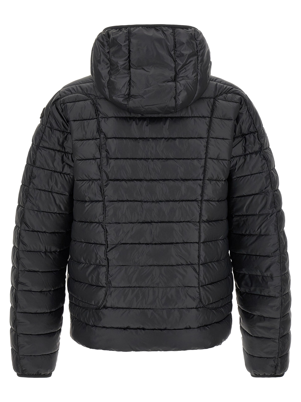 Diesel Schwarze Polyester-Jacke in voller Länge
