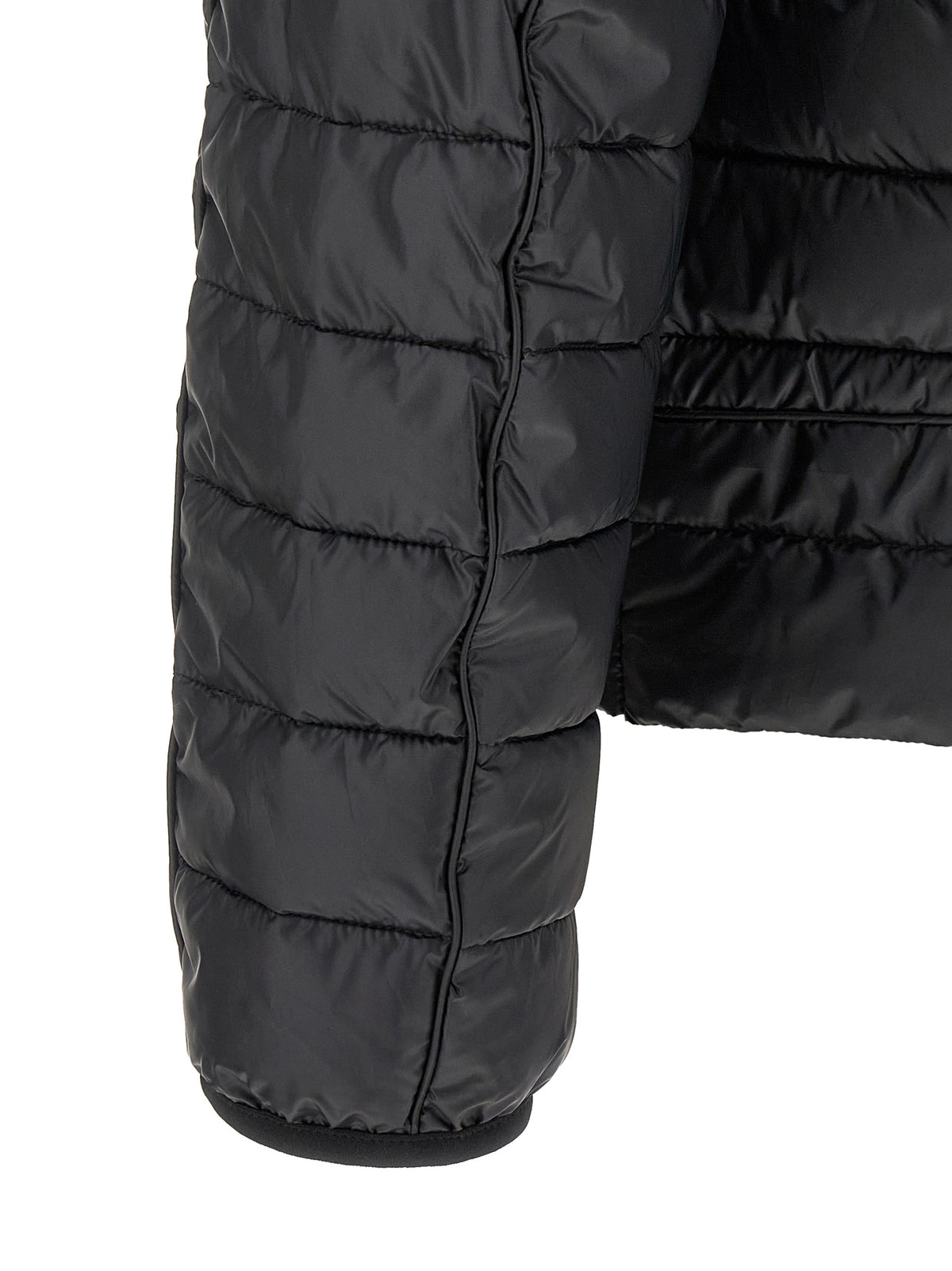 Diesel Schwarze Polyester-Jacke in voller Länge