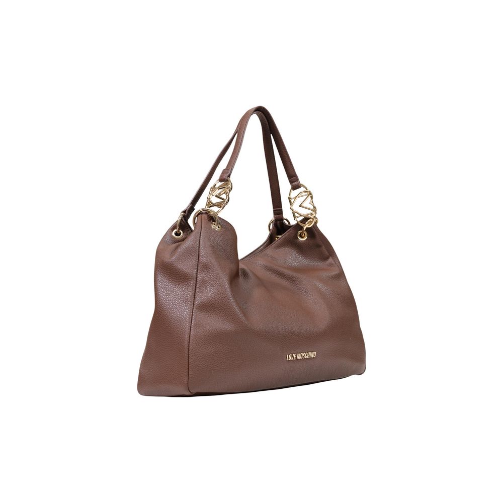 Love Moschino Braune Handtasche aus Polyethylen