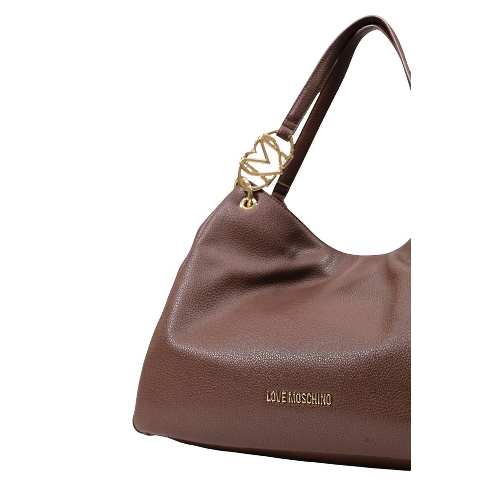 Love Moschino Braune Handtasche aus Polyethylen