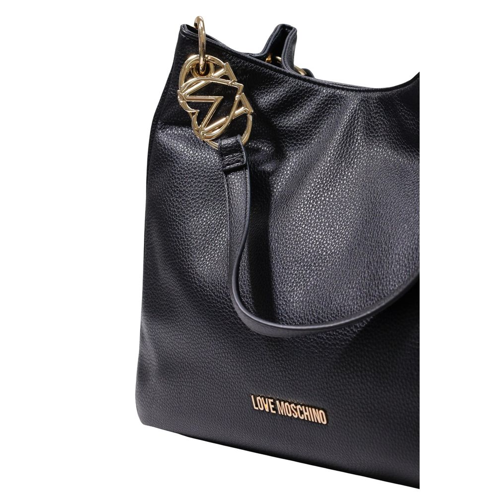 Love Moschino Schwarze Handtasche aus Polyethylen