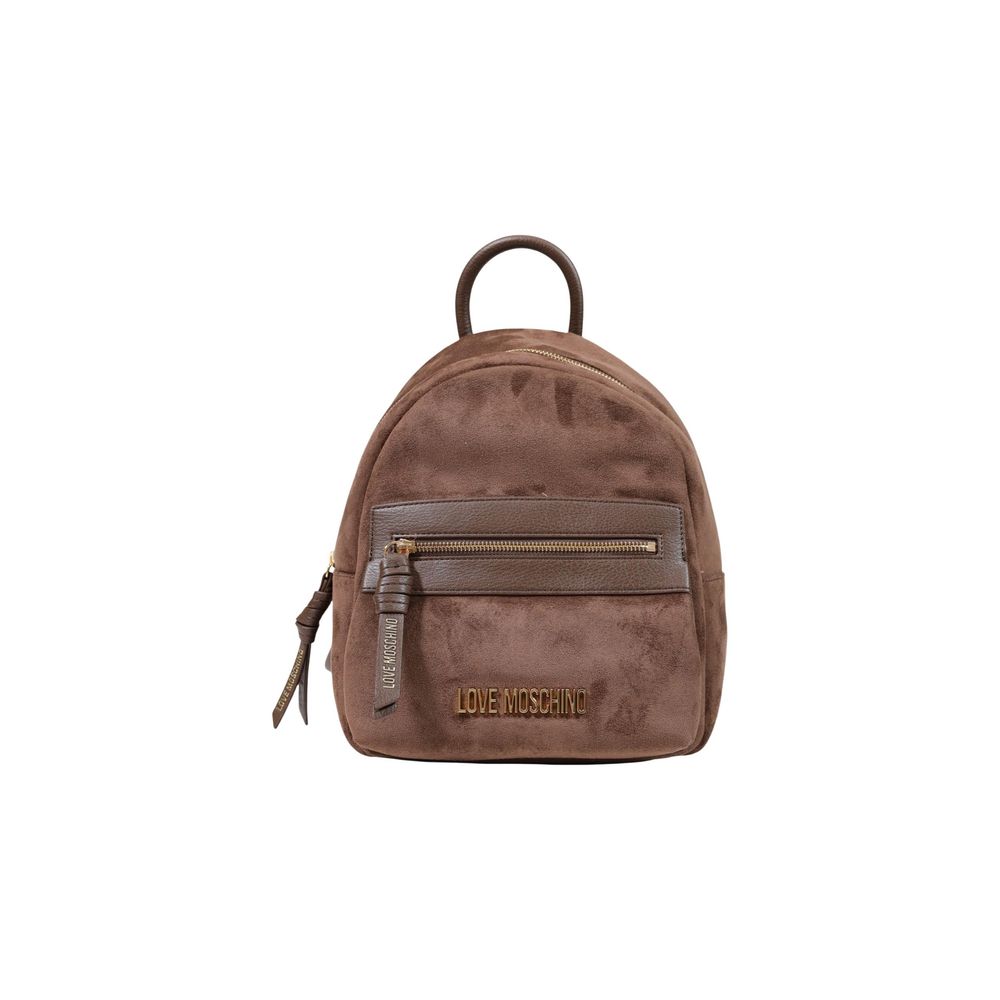 Love Moschino Brauner Rucksack aus Polyester