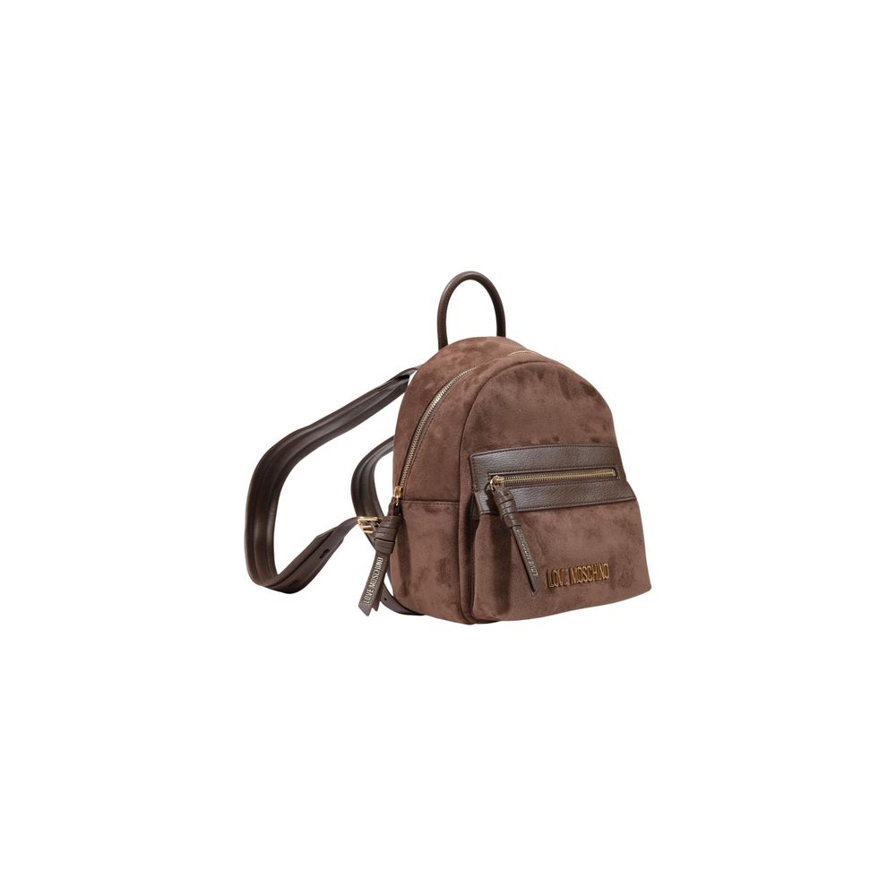 Love Moschino Brauner Rucksack aus Polyester