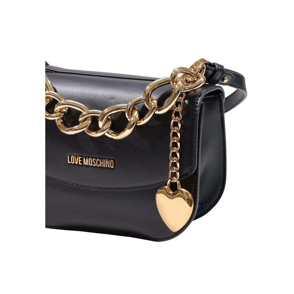 Love Moschino Schwarze Handtasche aus Polyester