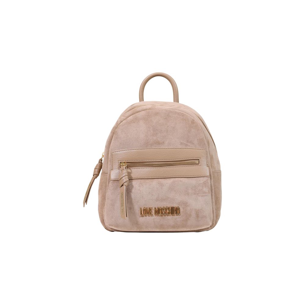 Love Moschino Beiger Rucksack aus Polyester