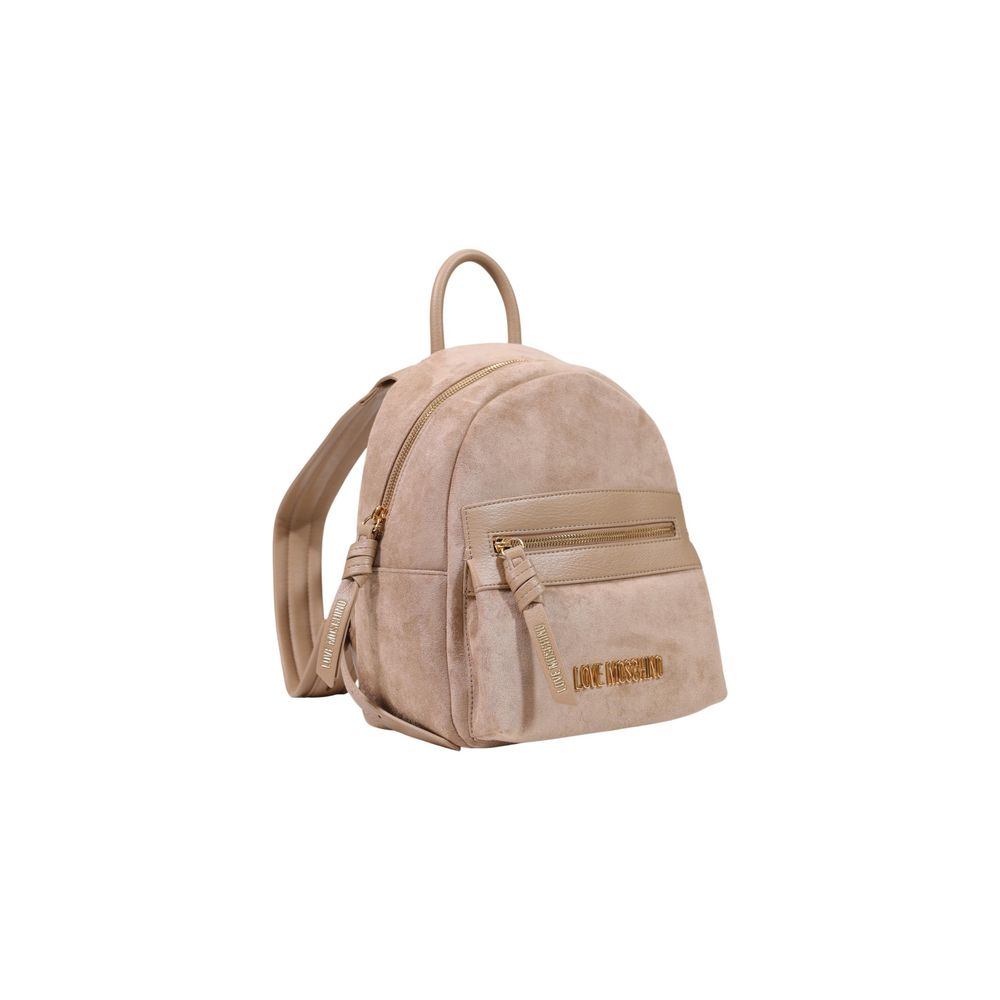 Love Moschino Beiger Rucksack aus Polyester