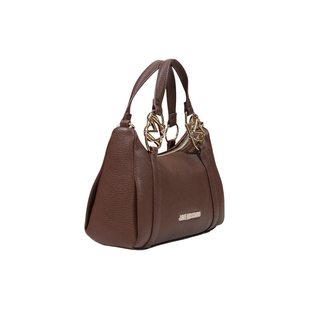Love Moschino Braune Handtasche aus Polyethylen