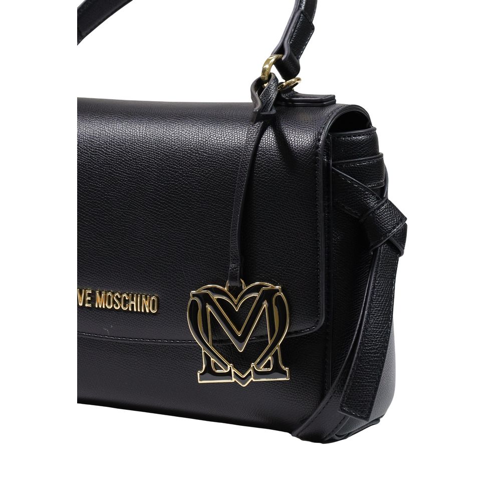 Love Moschino Schwarze Handtasche aus Polyethylen