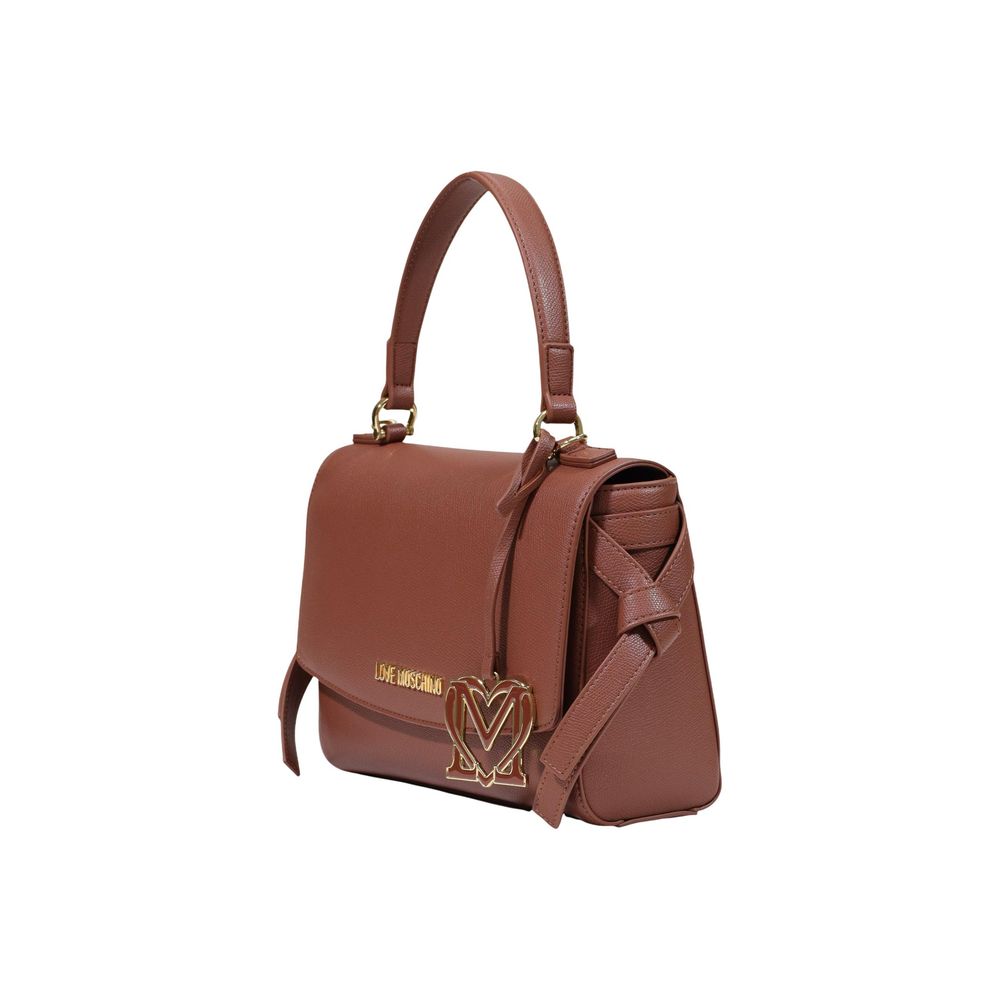 Love Moschino Braune Handtasche aus Polyethylen