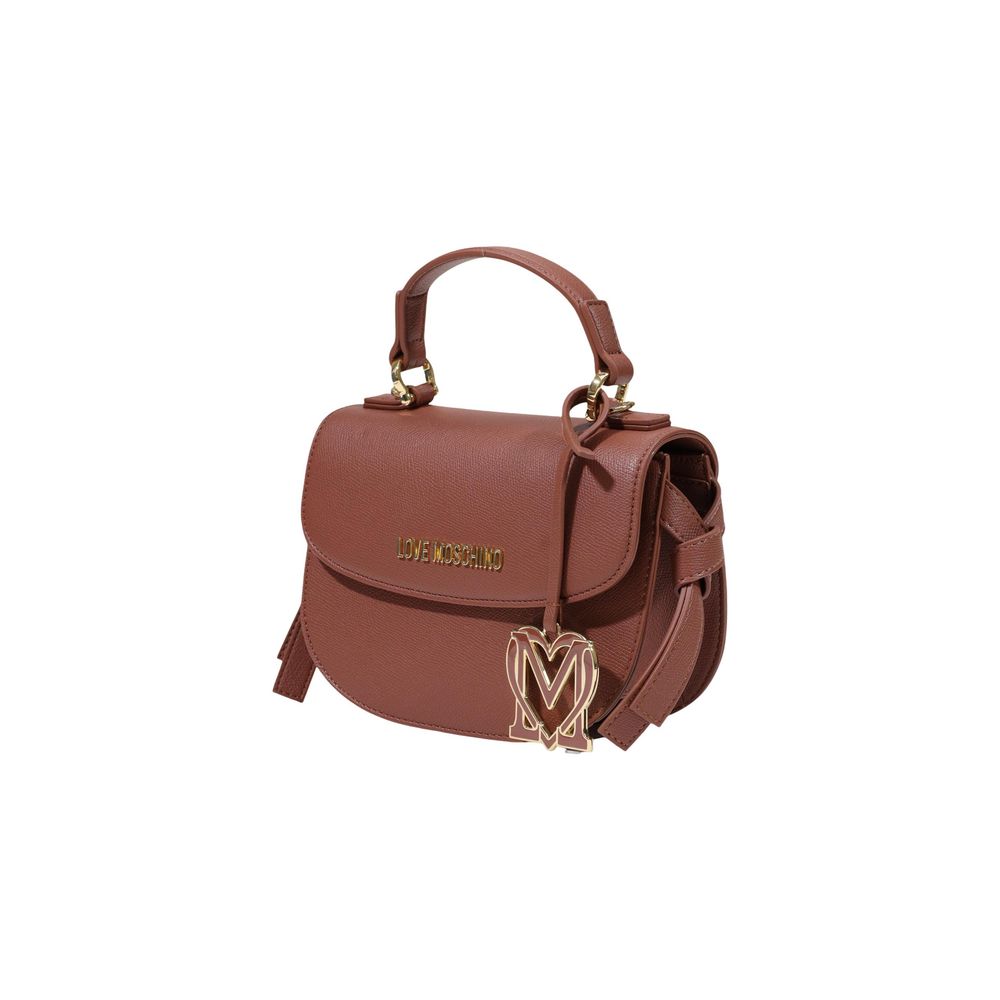 Love Moschino Braune Handtasche aus Polyethylen