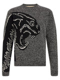 Valentino Garavani Zweifarbige Strickjacke aus reiner Schurwolle