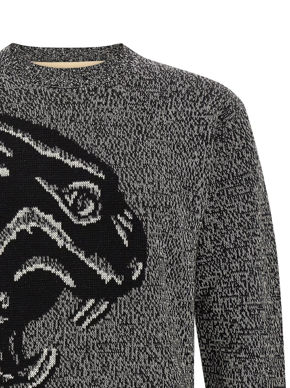 Valentino Garavani Zweifarbige Strickjacke aus reiner Schurwolle