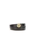 Versace Schwarzer Kalbsleder Bos Taurus Regular Gürtel