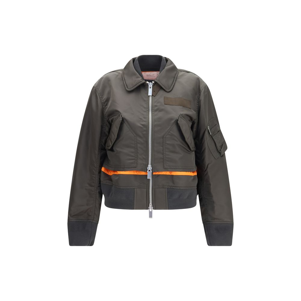 Sacai Zweifarbige Nylon-Bomberjacke