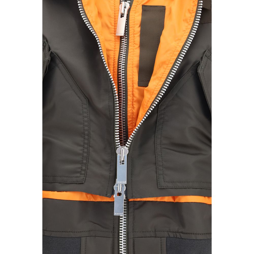 Sacai Zweifarbige Nylon-Bomberjacke