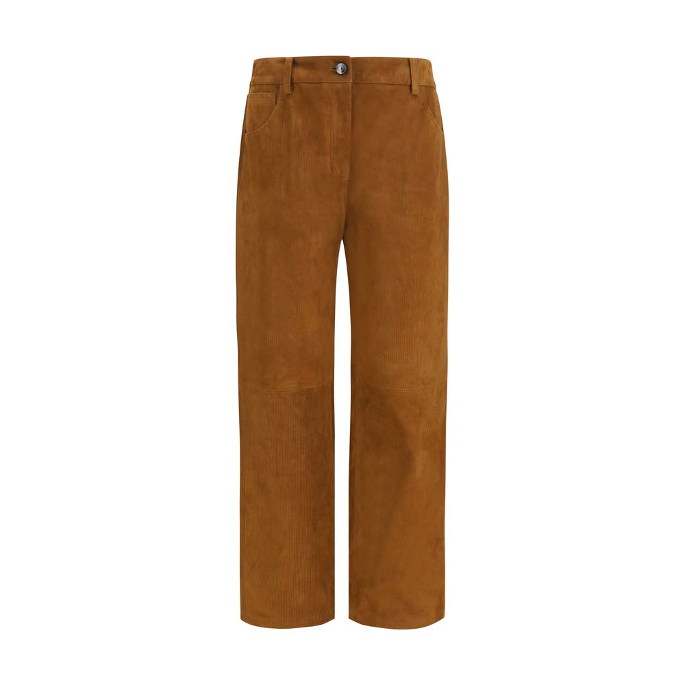 Magda Butrym Braune Lammlederhose