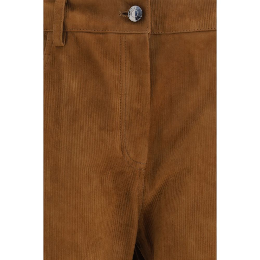 Magda Butrym Braune Lammlederhose