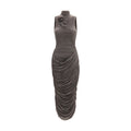 Magda Butrym Graues Kupferfarbenes Cocktailkleid