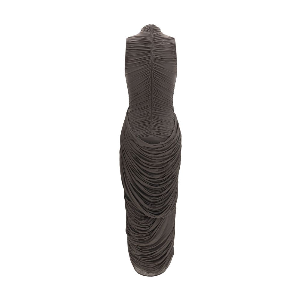 Magda Butrym Graues Kupferfarbenes Cocktailkleid