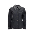 Burberry Schwarze Polyamid-Jacke in voller Länge