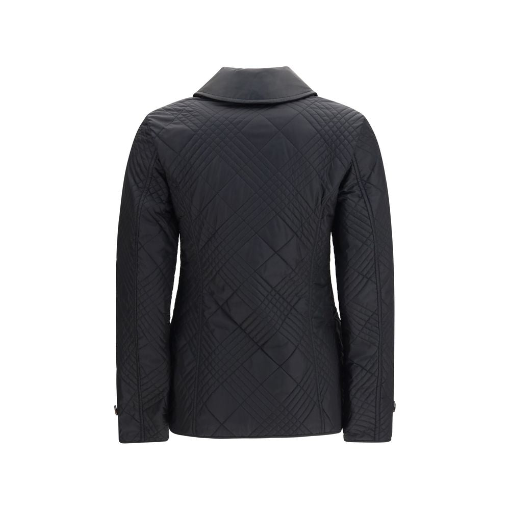 Burberry Schwarze Polyamid-Jacke in voller Länge