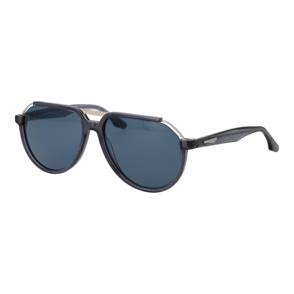 Trussardi Sonnenbrille aus grauem Acetat und Edelstahl