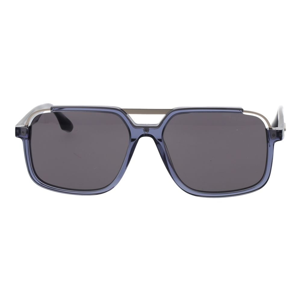 Trussardi Sonnenbrille aus blauem Acetat & Edelstahl
