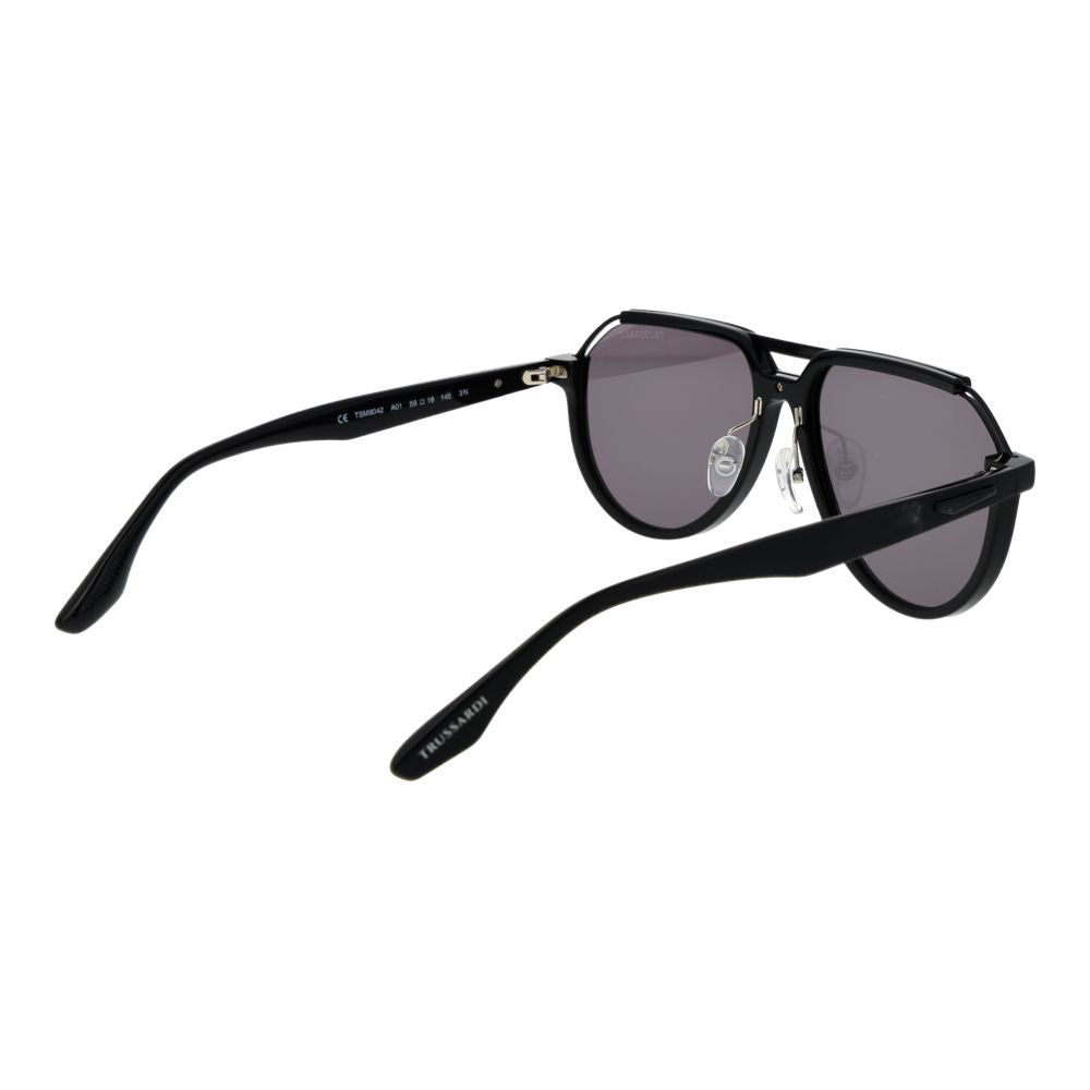Trussardi Schwarze Sonnenbrille aus Acetat
