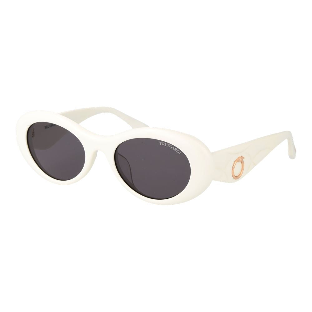 Trussardi Weiße Sonnenbrille aus Acetat
