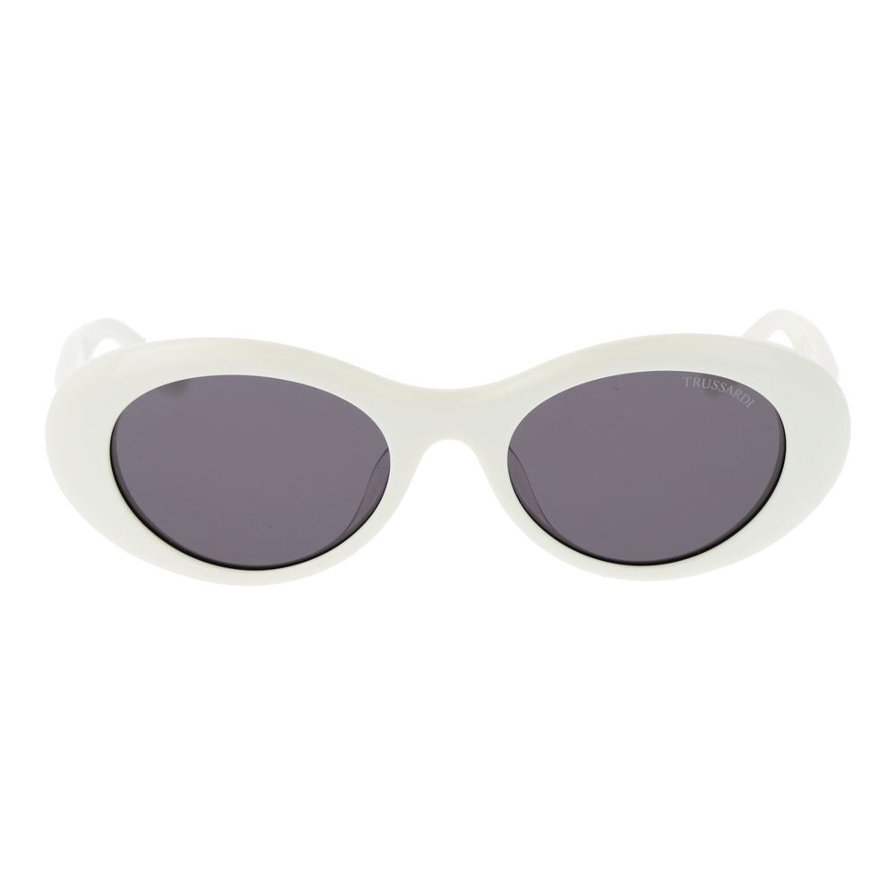 Trussardi Weiße Sonnenbrille aus Acetat