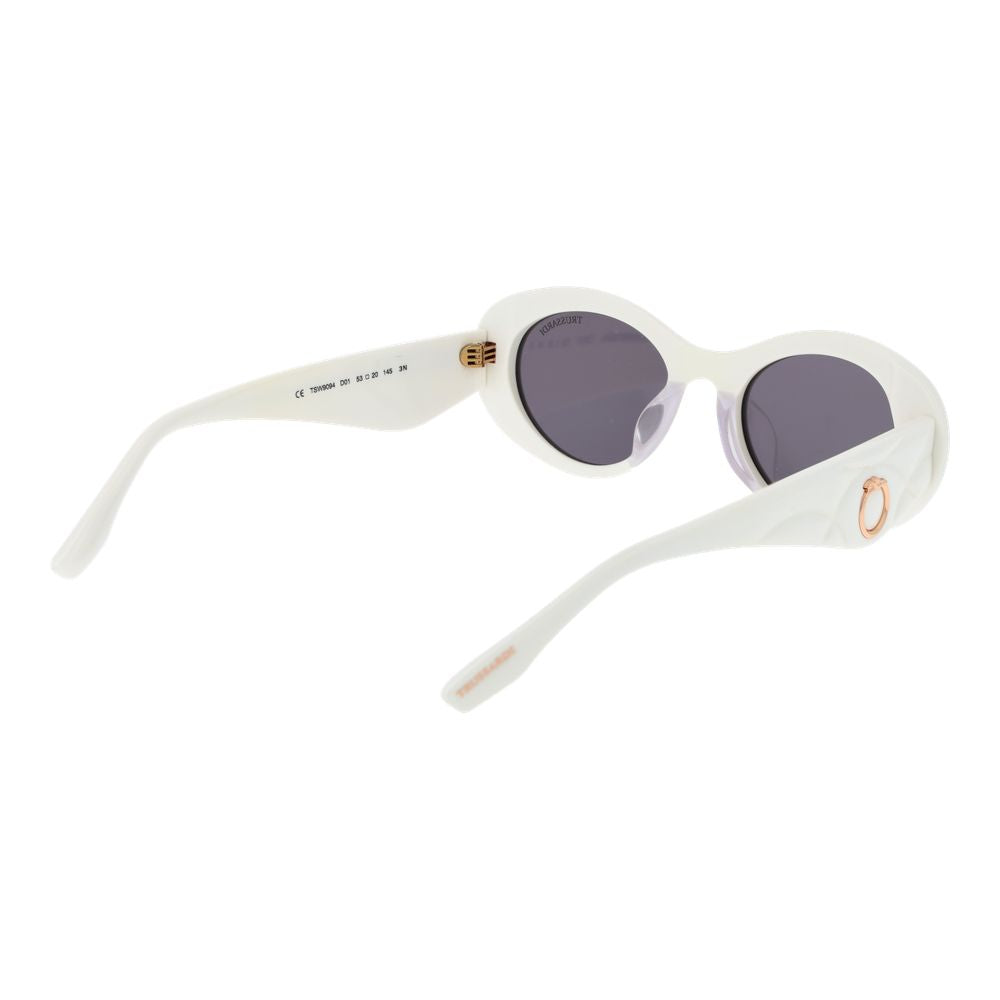 Trussardi Weiße Sonnenbrille aus Acetat